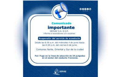 Suspensión del servicio de acueducto