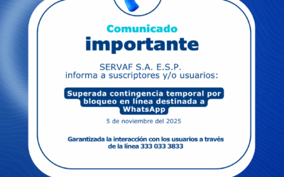 Contingencia temporal por bloqueo en línea