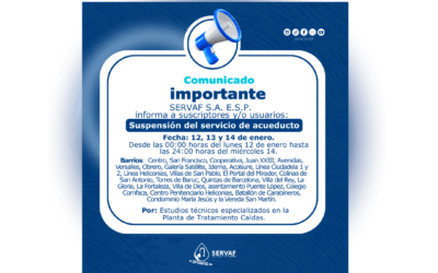 Suspensión del servicio de acueducto 