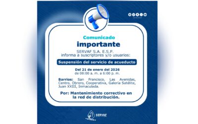 SUSPENSIÓN DEL SERVICIO DE ACUEDUCTO FLORENCIA – CAQUETÁ