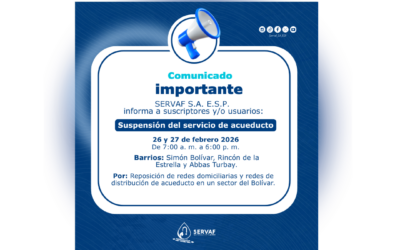 SUSPENSIÓN TEMPORAL DEL SERVICIO DE ACUEDUCTO FLORENCIA – CQTÁ.