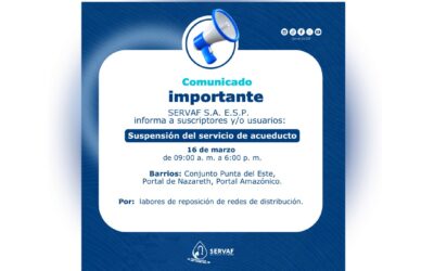 SUSPENSIÓN DEL SERVICIO DE ACUEDUCTO – FLORENCIA CAQUETÁ