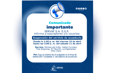 SUSPENSIÓN TEMPORAL DEL SERVICIO DE ACUEDUCTO FLORENCIA – CQTÁ.