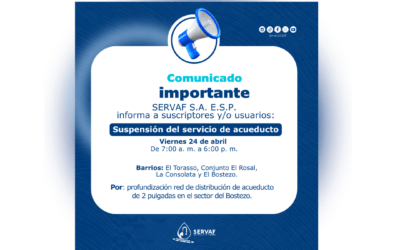 SUSPENSIÓN TEMPORAL DEL SERVICIO DE ACUEDUCTO FLORENCIA – CQTÁ. 