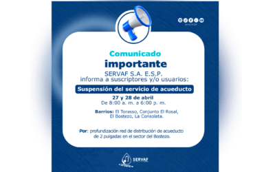 SUSPENSIÓN TEMPORAL DEL SERVICIO DE ACUEDUCTO FLORENCIA – CQTÁ. 