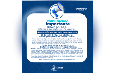 SUSPENSIÓN TEMPORAL DEL SERVICIO DE ACUEDUCTO FLORENCIA – CQTÁ. 