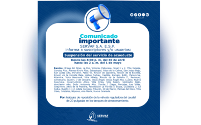 SUSPENSIÓN TEMPORAL DEL SERVICIO DE ACUEDUCTO FLORENCIA – CQTÁ. 