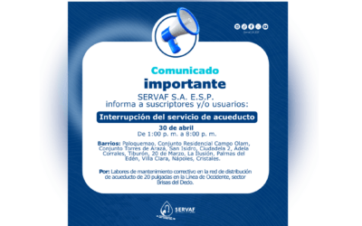 INTERRUPCIÓN TEMPORAL DEL SERVICIO DE ACUEDUCTO FLORENCIA – CQTÁ.