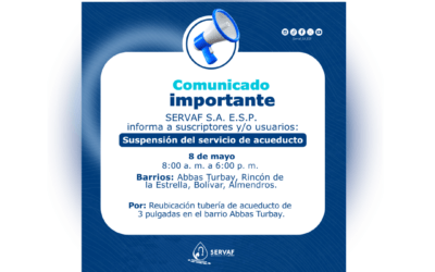 SUSPENSIÓN TEMPORAL DEL SERVICIO DE ACUEDUCTO FLORENCIA – CQTÁ. 