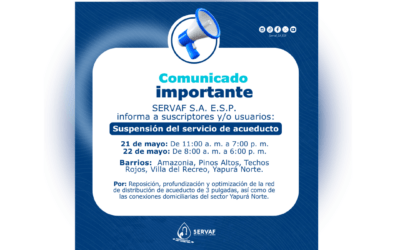 SUSPENSIÓN TEMPORAL DEL SERVICIO DE ACUEDUCTO FLORENCIA – CQTÁ. 
