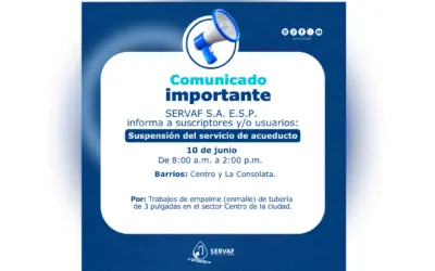 SUSPENSIÓN TEMPORAL DEL SERVICIO DE ACUEDUCTO FLORENCIA – CQTÁ. 
