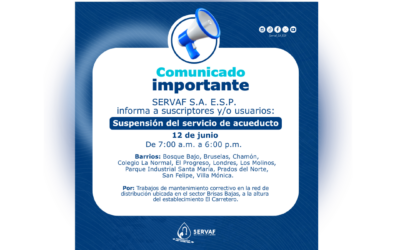 SUSPENSIÓN TEMPORAL DEL SERVICIO DE ACUEDUCTO FLORENCIA – CQTÁ.