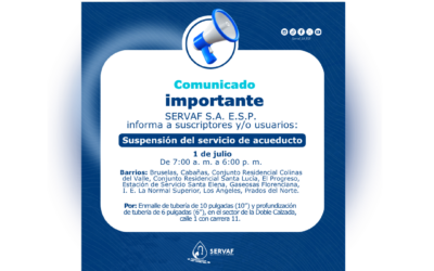 SUSPENSIÓN TEMPORAL DEL SERVICIO DE ACUEDUCTO FLORENCIA – CQTÁ. 