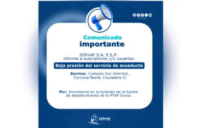 BAJA PRESIÓN DEL SERVICIO DE ACUEDUCTO