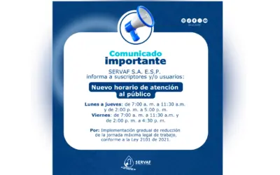 NUEVO HORARIO DE ATENCIÓN AL PÚBLICO
